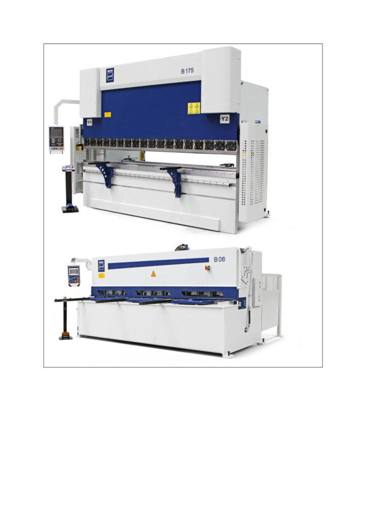 Plieuse en haut et cisaille dessous